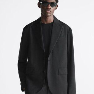 ZARA PINSTRIPE SUIT JACKET LIMITED EDITION BLACK SIZE 42  | 6774/023/800